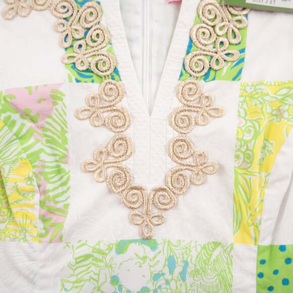 NEW LILLY PULITZER Janice Shift Dress in Resort White Lioness Patch size 2 - Picture 8 of 11